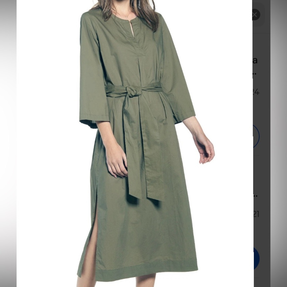 J crew cotton dress khaki small. Washed once never worn